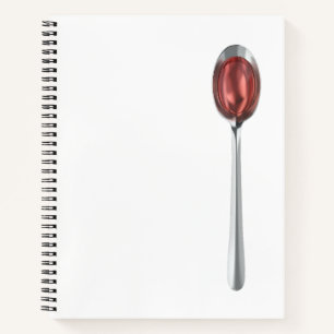 Carnet Sirop rouge en cuillère argentée