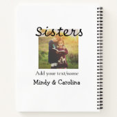 Carnet Sisters besties BFF ajouter nom de la photo nom fa (Dos)