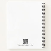 Carnet Site Web de Texte de Code QR de Logo Simple (Dos)