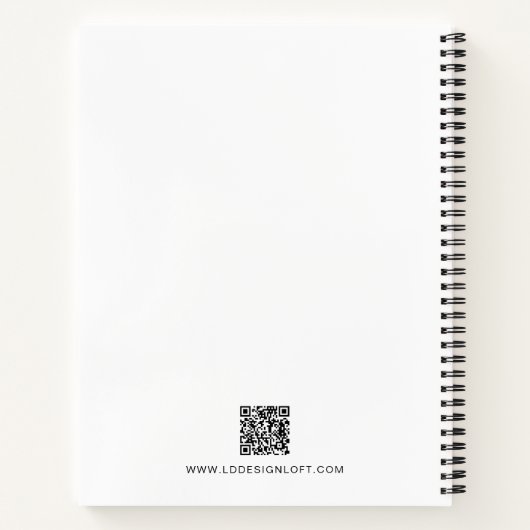 Carnet Site Web de Texte de Code QR de Logo Simple (Dos)