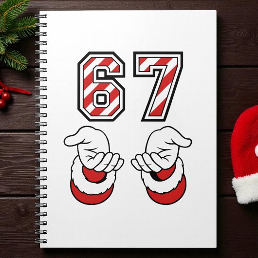 Carnet Six Seven 67 6 7 Santa Christmas Meme Holiday