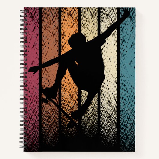 Carnet Skateboard Vintage Rétro (Devant)