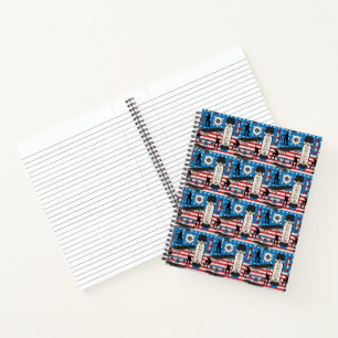 Carnet Skateboarding Patriotique Skateboardeur USA