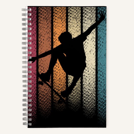 Carnet Skateboarding Rétro Vintage (Recto)