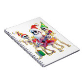 Carnet **Skeleton 3D Christm Santa Party – Funnyas Skelet (Côté Droit)