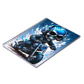 Carnet Skeleton Biker avec casque (Côté gauche)