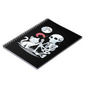 Carnet Skeleton Chat Halloween drôle mignon Éffrayant ess (Côté gauche)