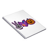 Carnet Skeleton Citrouille Peace Love Halloween (Côté Droit)