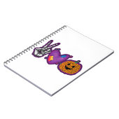 Carnet Skeleton Citrouille Peace Love Halloween (Côté gauche)