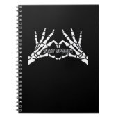 Carnet Skeleton Coeur Et Mains Design Classique (Devant)