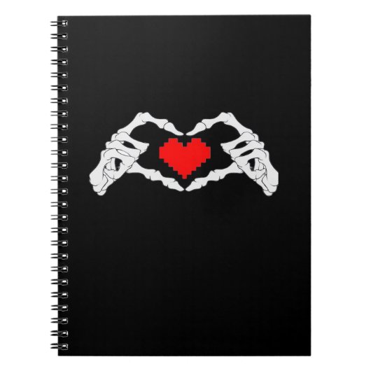 Carnet Skeleton Coeur Et Mème Mains (Devant)