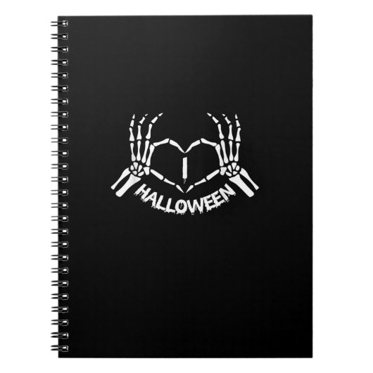 Carnet Skeleton Coeur main Lazy Costume d'Halloween drôle (Devant)