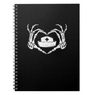 Carnet Skeleton Coeur main Lazy Costume d'Halloween Drôle