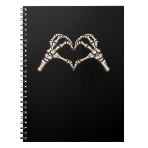 Carnet Skeleton conception de coeur main