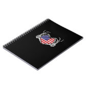 Carnet Skeleton Hand Heart 4e Du Drapeau Américain Patrio (Côté gauche)