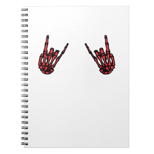 Carnet Skeleton Hand Heart Roll & Red Classic (Devant)
