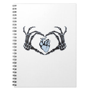 Carnet Skeleton Heart Mains Design Classique Pour Hallowe