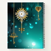 Carnet Skeleton Keys on Green Background (Dos)