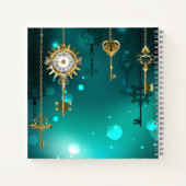 Carnet Skeleton Keys on Green Background (Dos)