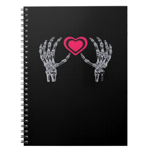 Carnet Skeleton Mains Coeur mignon (Devant)