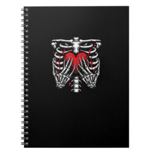 Carnet Skeleton Mains tenant Coeur Halloween Costume amus