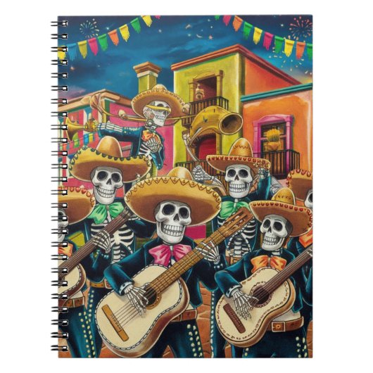 Carnet Skeleton Mariachi Band Día de Los muertos (Devant)