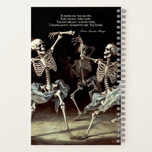 Carnet Skeletons dansants Mariage gothique (Verso)