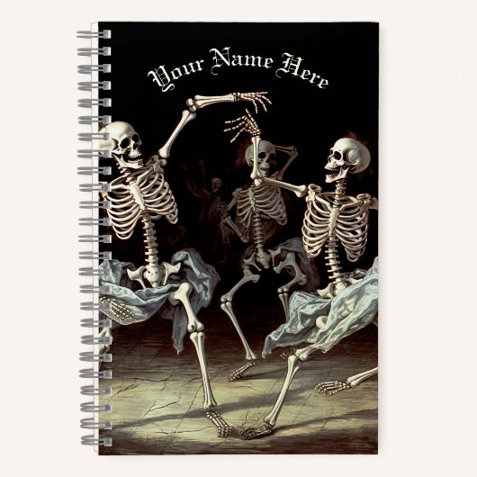 Carnet Skeletons dansants Mariage gothique (Recto)