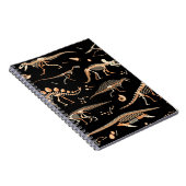Carnet Skeletons de dinosaures et fossiles motif (Côté Droit)