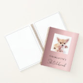 Carnet Sketbook chien animal photo rose (Intérieur)