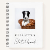 Carnet Sketbook chien photo de chien (Devant)