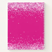 Carnet Sketbook fille confetti rose chaud (Dos)
