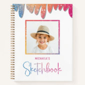 Carnet Sketbook Photo Enfants Typographie (Devant)