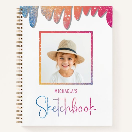 Carnet Sketbook Photo Enfants Typographie (Devant)