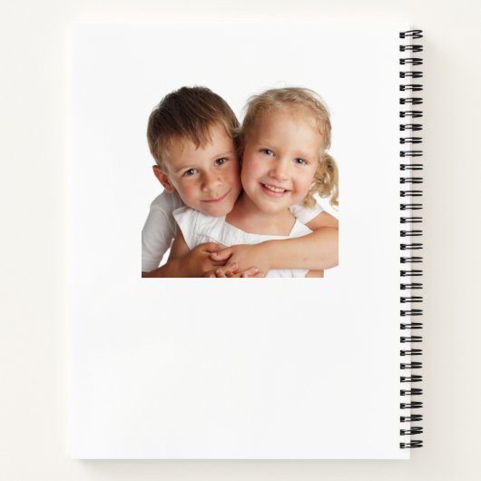 Carnet Sketbook photo personnalisée enfants enfants (Dos)
