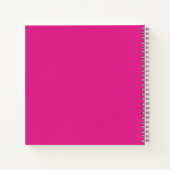 Carnet Sketbook photo rose chaud monogramme fille (Dos)