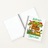 Carnet Sketch pour enfants Dinosaures (Intérieur)