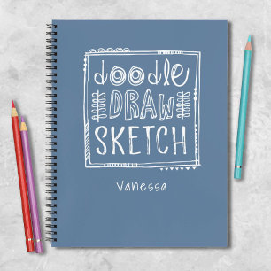Carnet Sketchbook Artist bleu personnalisé