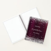 Carnet Sketchbook bordeaux nom argent (Intérieur)