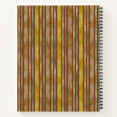 Carnet Sketchbook butterfly on brown stripes add name (Dos)