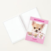 Carnet Sketchbook chien rose collage photo (Intérieur)