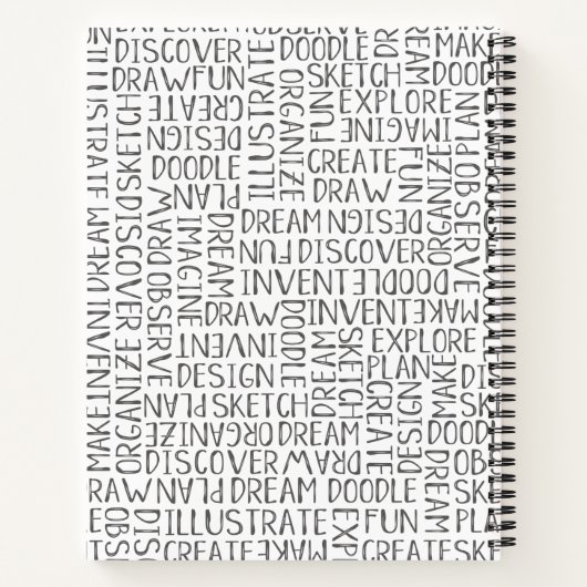 Carnet Sketchbook d'artiste rouge personnalisé (Dos)