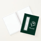 Carnet Sketchbook Emerald Green Personnalisé Floral (Intérieur)