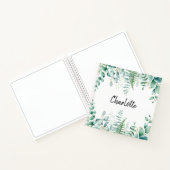 Carnet Sketchbook eucalyptus vert fougères de bois (Intérieur)