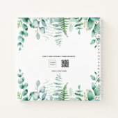 Carnet Sketchbook eucalyptus vert fougères de bois (Dos)