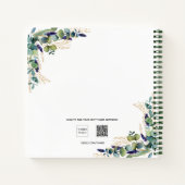 Carnet Sketchbook eucalyptus vert or photo (Dos)