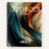 Carnet SKETCHBOOK - Flèches colorées Abstraites (Devant)