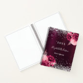 Carnet Sketchbook flor d'argent bordeaux (Intérieur)