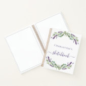 Carnet Sketchbook lavande verdure violet floraux (Intérieur)