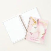 Carnet Sketchbook licorne fille rose (Intérieur)